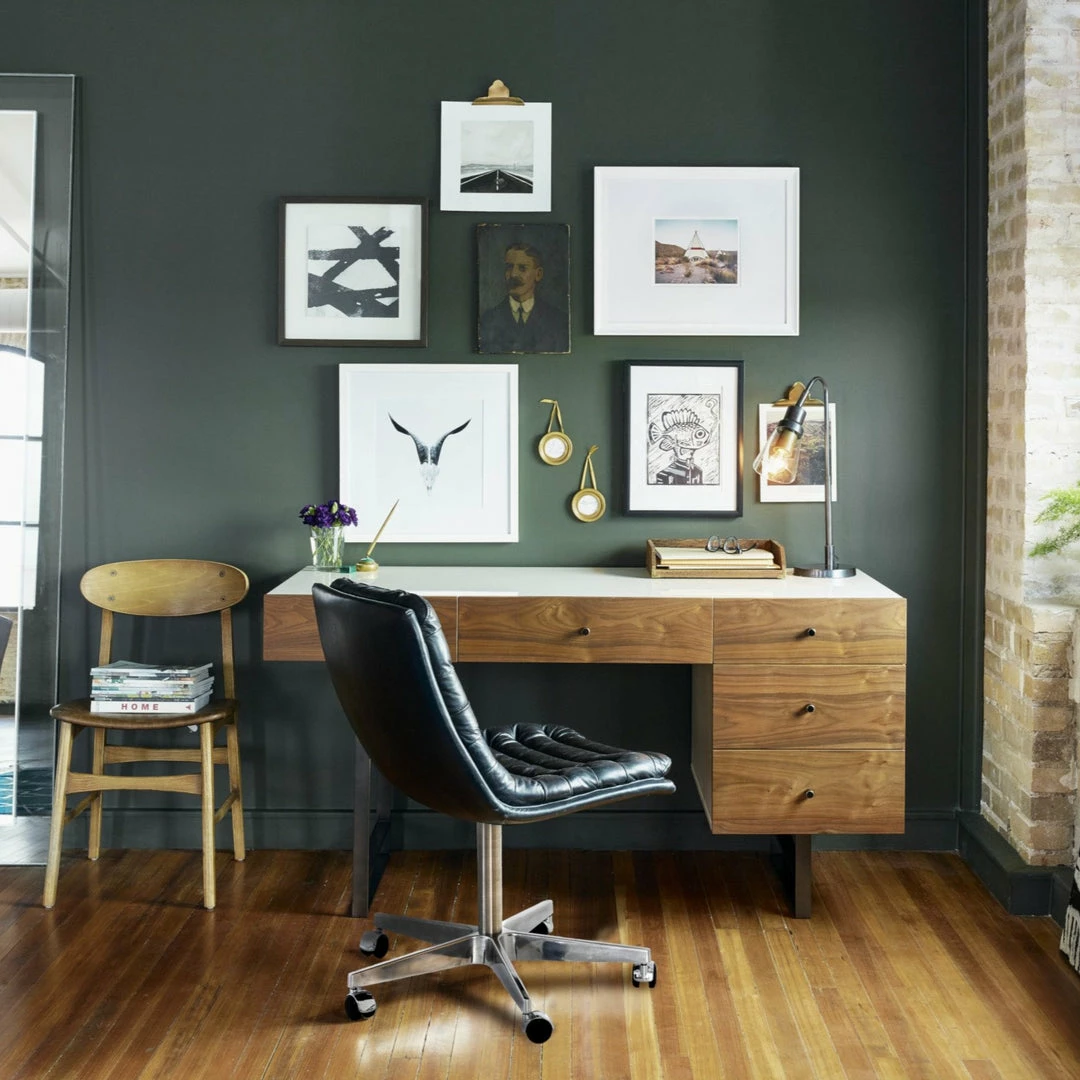 Budget π FOUR HANDS TUCKER WALNUT + WHITE LACQUER DESK Furniture β€οΈ 2 FOUR HANDS TUCKER WALNUT + WHITE LACQUER DESK Furniture