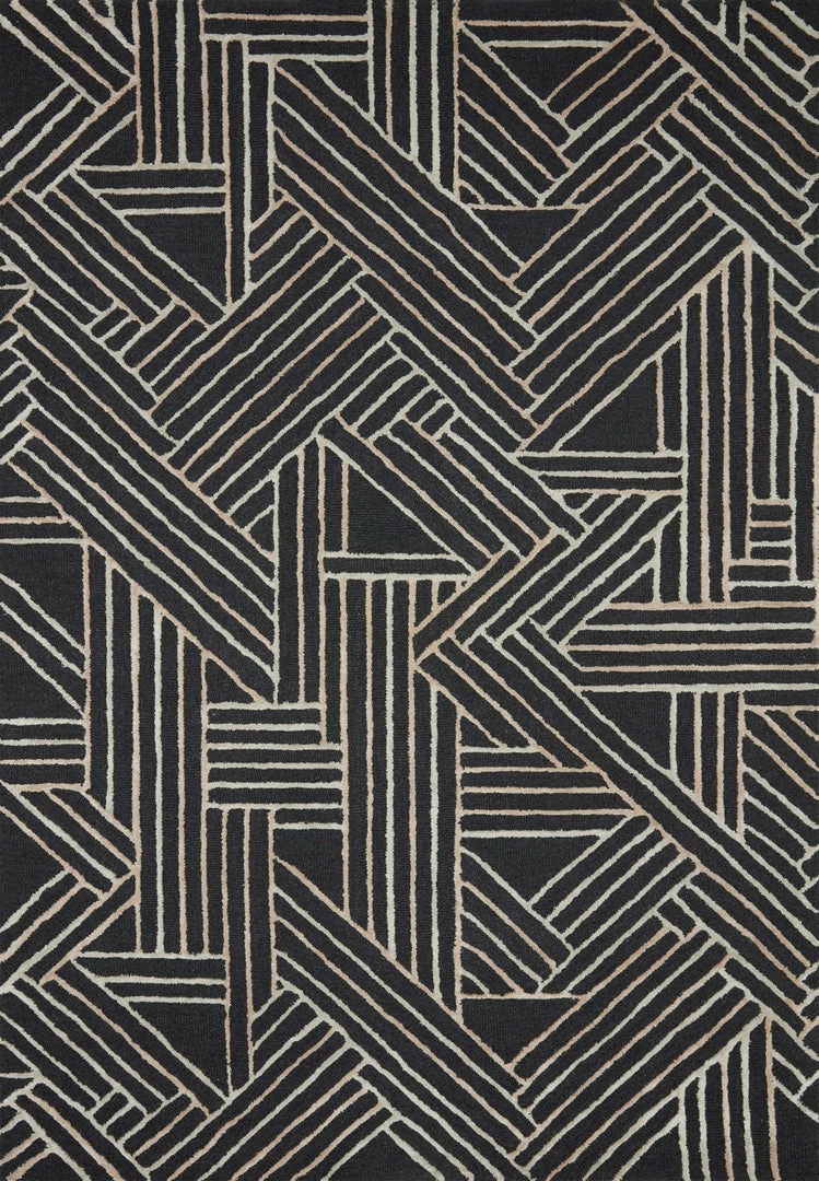 Budget 🔥 LOLOI VERVE 01 WOOL + VISCOSE RUG: DARK CHARCOAL 🌟 1 LOLOI VERVE 01 WOOL + VISCOSE RUG: DARK CHARCOAL