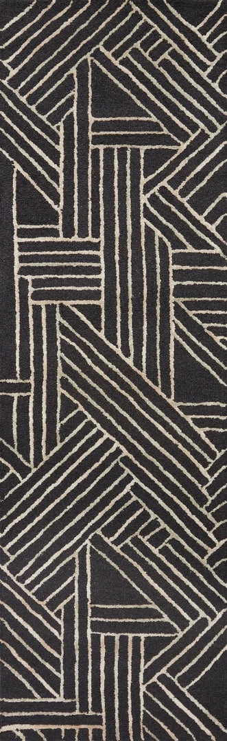 Budget 🔥 LOLOI VERVE 01 WOOL + VISCOSE RUG: DARK CHARCOAL 🌟 4 LOLOI VERVE 01 WOOL + VISCOSE RUG: DARK CHARCOAL