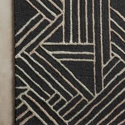 LOLOI VERVE 01 WOOL + VISCOSE RUG: DARK CHARCOAL