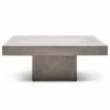 URBIA Living Room CONCRETE SLAB COFFEE TABLE: SQUARE