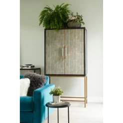 MOES MAKO SHAGREEN TALL BAR CABINET