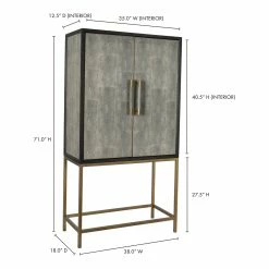 MOES MAKO SHAGREEN TALL BAR CABINET