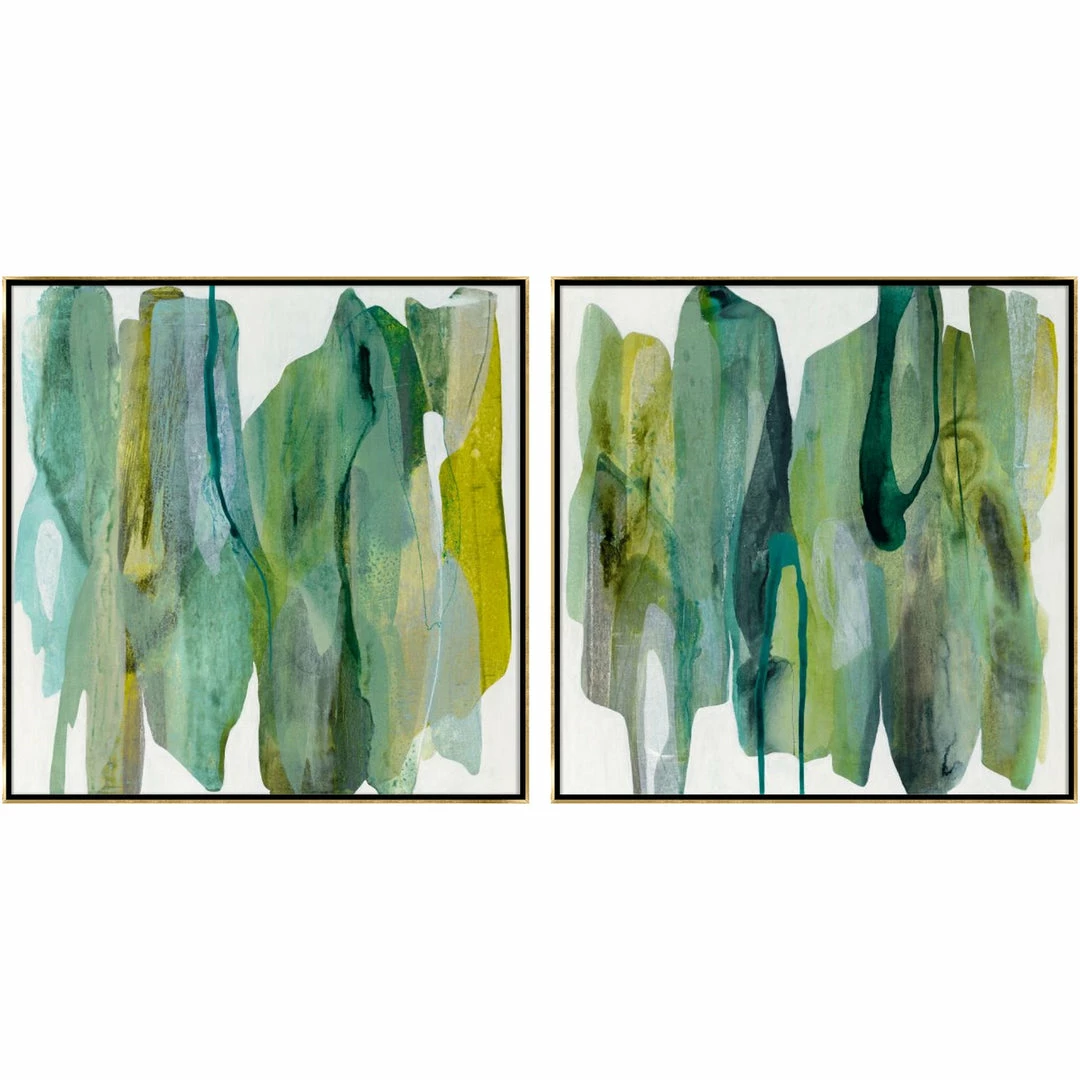 Best deal ๐ L ART "VIRIDIS" DIPTYCH CANVAS ART ๐ 1 L ART "VIRIDIS" DIPTYCH CANVAS ART