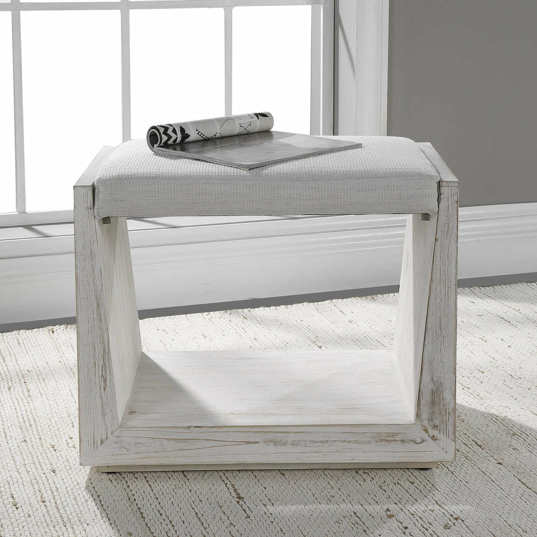 Best Sale โจ UTTERMOST Furniture WHITE SANDS SMALL BENCH ๐ฅฐ 3 UTTERMOST Furniture WHITE SANDS SMALL BENCH