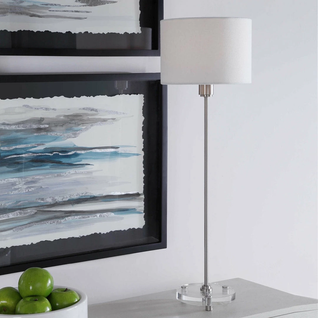 Deals ๐ UTTERMOST WICK BRUSHED NICKEL BUFFET LAMP ๐งจ 2 UTTERMOST WICK BRUSHED NICKEL BUFFET LAMP