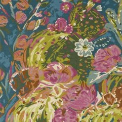 LOLOI WILD BLOOM WOOL RUG: OCEAN MULTI