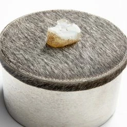 CYAN WINDSOR CRYSTAL TOP HIDE CONTAINERS Pillows + Decor