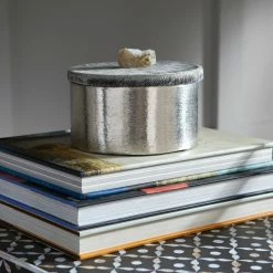 CYAN WINDSOR CRYSTAL TOP HIDE CONTAINERS Pillows + Decor