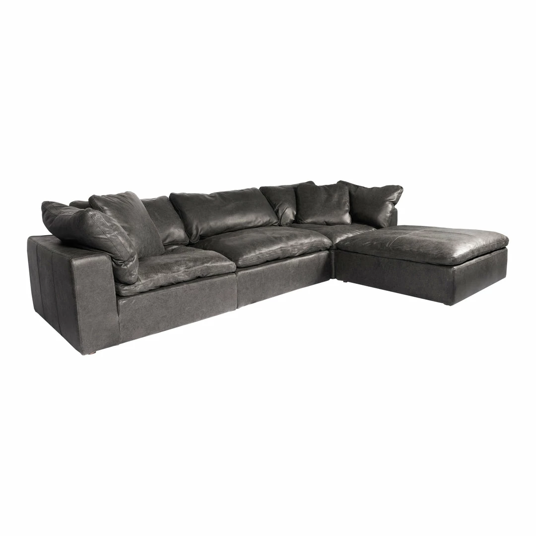 Best Sale π MOES Furniture CLAY MODULAR NUBUCK BLACK LEATHER SECTIONAL π 4 MOES Furniture CLAY MODULAR NUBUCK BLACK LEATHER SECTIONAL
