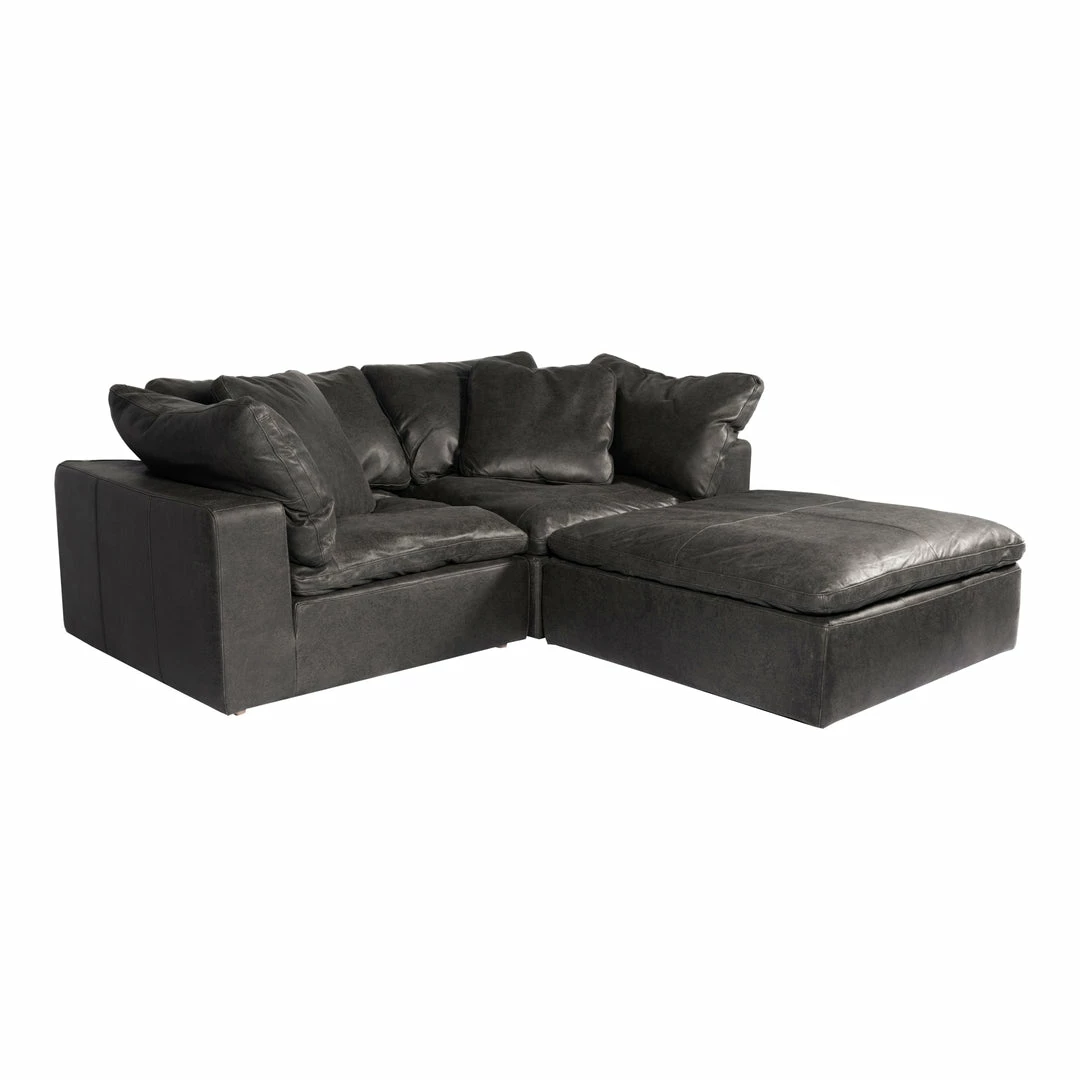 Best Sale π MOES Furniture CLAY MODULAR NUBUCK BLACK LEATHER SECTIONAL π 2 MOES Furniture CLAY MODULAR NUBUCK BLACK LEATHER SECTIONAL