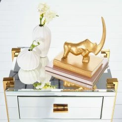 CYAN RHINO BAY SCULPTURE