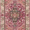 LOLOI ZHARAH 05 HOOKED WOOL RUG: RASPBERRY