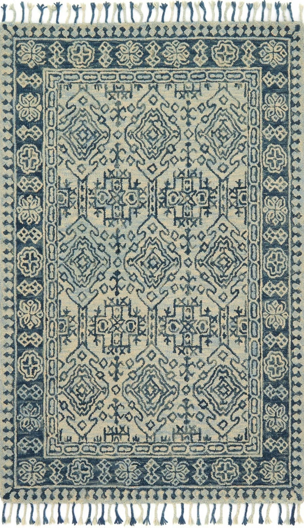 Flash Sale 🌟 LOLOI ZHARAH 09 HOOKED WOOL RUG: MIST, BLUE 🛒 1 LOLOI ZHARAH 09 HOOKED WOOL RUG: MIST, BLUE