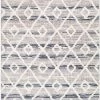 SURYA ABBI GRAY + NAVY DIAMOND TEXTURED PILE RUG