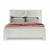 DOVETAIL ABBY WHITE WASHED CANE PANEL BED Bedroom
