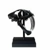 PHILLIPS COLLECTION SABER TOOTH SKULL SCULPTURE: BLACK, SILVER Pillows + Decor
