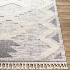 SURYA ABIRI GRAY + IVORY TEXTURED PILE RUG