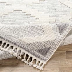 SURYA ABIRI GRAY + IVORY TEXTURED PILE RUG