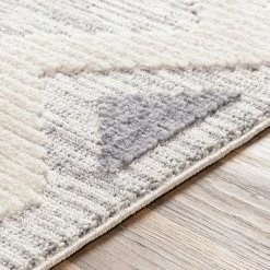 SURYA ABIRI GRAY + IVORY TEXTURED PILE RUG