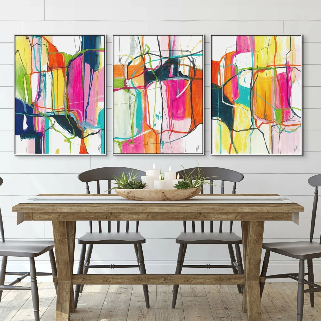 Budget ⭐ L ART "ABSTRACT 320" CANVAS ART ✨ 2 L ART "ABSTRACT 320" CANVAS ART