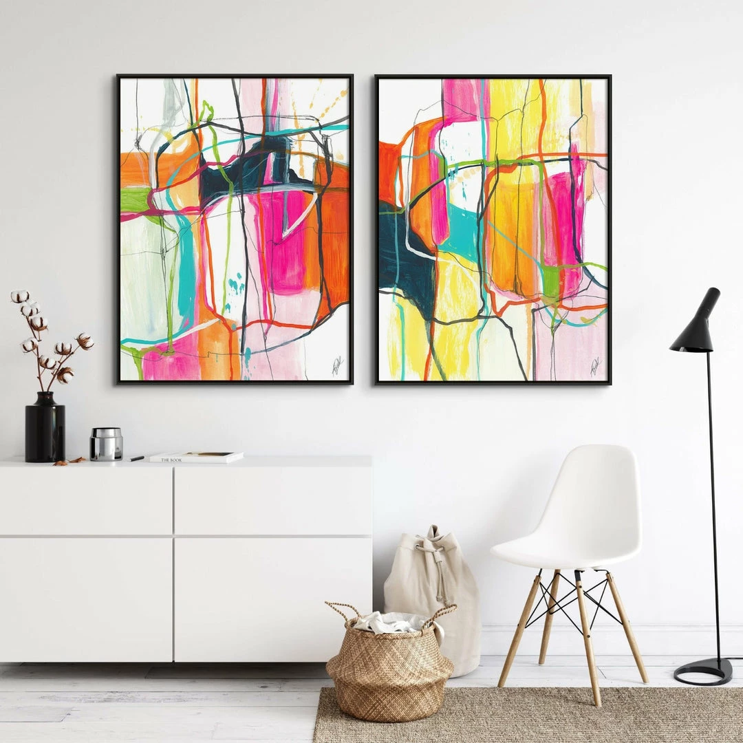 Budget ⭐ L ART "ABSTRACT 320" CANVAS ART ✨ 3 L ART "ABSTRACT 320" CANVAS ART