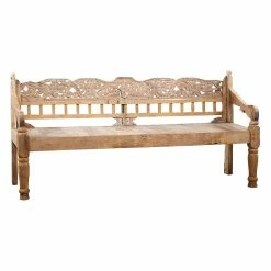 DOVETAIL ADA HAND-CARVED TEAK SOFA BENCH Furniture