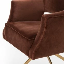 FOUR HANDS ADARA AUBURN VELVET SWIVEL CHAIR Furniture