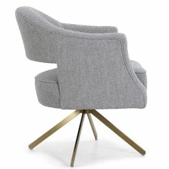 FOUR HANDS ADARA KNOLL DOVE BOUCLE SWIVEL CHAIR