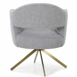 FOUR HANDS ADARA KNOLL DOVE BOUCLE SWIVEL CHAIR