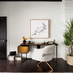 FOUR HANDS Furniture ADARA KNOLL NATURAL BOUCLE SWIVEL CHAIR