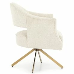 FOUR HANDS Furniture ADARA KNOLL NATURAL BOUCLE SWIVEL CHAIR