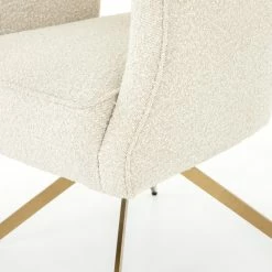 FOUR HANDS Furniture ADARA KNOLL NATURAL BOUCLE SWIVEL CHAIR