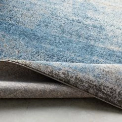 SURYA DAMON RUG: INDIGO, ASH