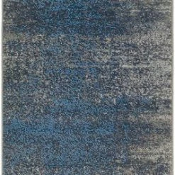 SURYA DAMON RUG: INDIGO, ASH