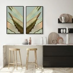 L ART "AGAVE DIPTYCH" CANVAS ART