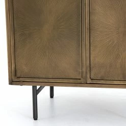 FOUR HANDS AGED BRASS SUNBURST NIGHTSTAND Furniture