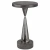 UTTERMOST AGED CONCRETE + BLACK NICKEL ACCENT TABLE Furniture