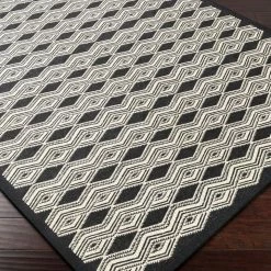 SURYA SPIGO BLACK + WHITE FLAT RUG