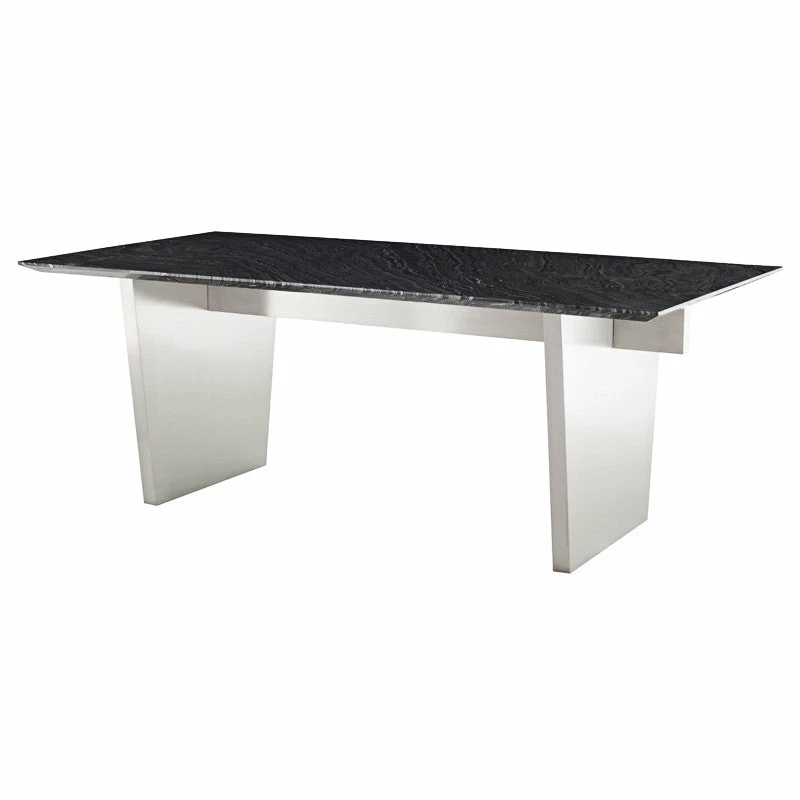 Cheapest ๐ฅฐ NUEVO Kitchen + Dining AIDEN BLACK MARBLE + STEEL DINING TABLE | 6.5' ๐ 2 NUEVO Kitchen + Dining AIDEN BLACK MARBLE + STEEL DINING TABLE | 6.5'