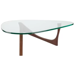 NUEVO AKIRO WALNUT + GLASS TOP COFFEE TABLE Living Room