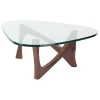 NUEVO AKIRO WALNUT + GLASS TOP COFFEE TABLE Living Room