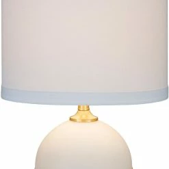 SURYA ASKEW BULB LAMP: WHITE, BRASS Lighting