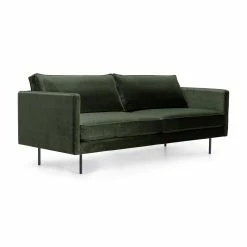 MOES Furniture ALBIE FOREST GREEN VELVET SOFA