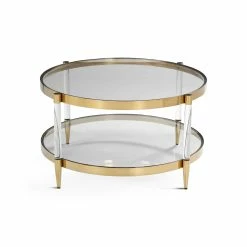 UTTERMOST Furniture ALLURE GOLD & ACRYLIC COFFEE TABLE