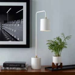 SURYA ALTO TASK LAMP: GLOSS WHITE Lighting