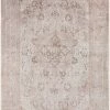 SURYA ABIGAIL VINTAGE PRINT FLAT RUG: STONE