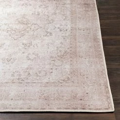 SURYA ABIGAIL VINTAGE PRINT FLAT RUG: STONE