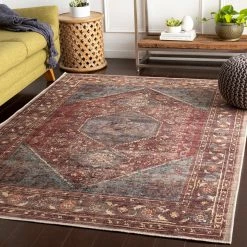 SURYA ADRIANO VINTAGE PRINT FLAT RUG