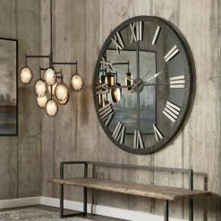 UTTERMOST AMOS 60" MIRRORED WALL CLOCK